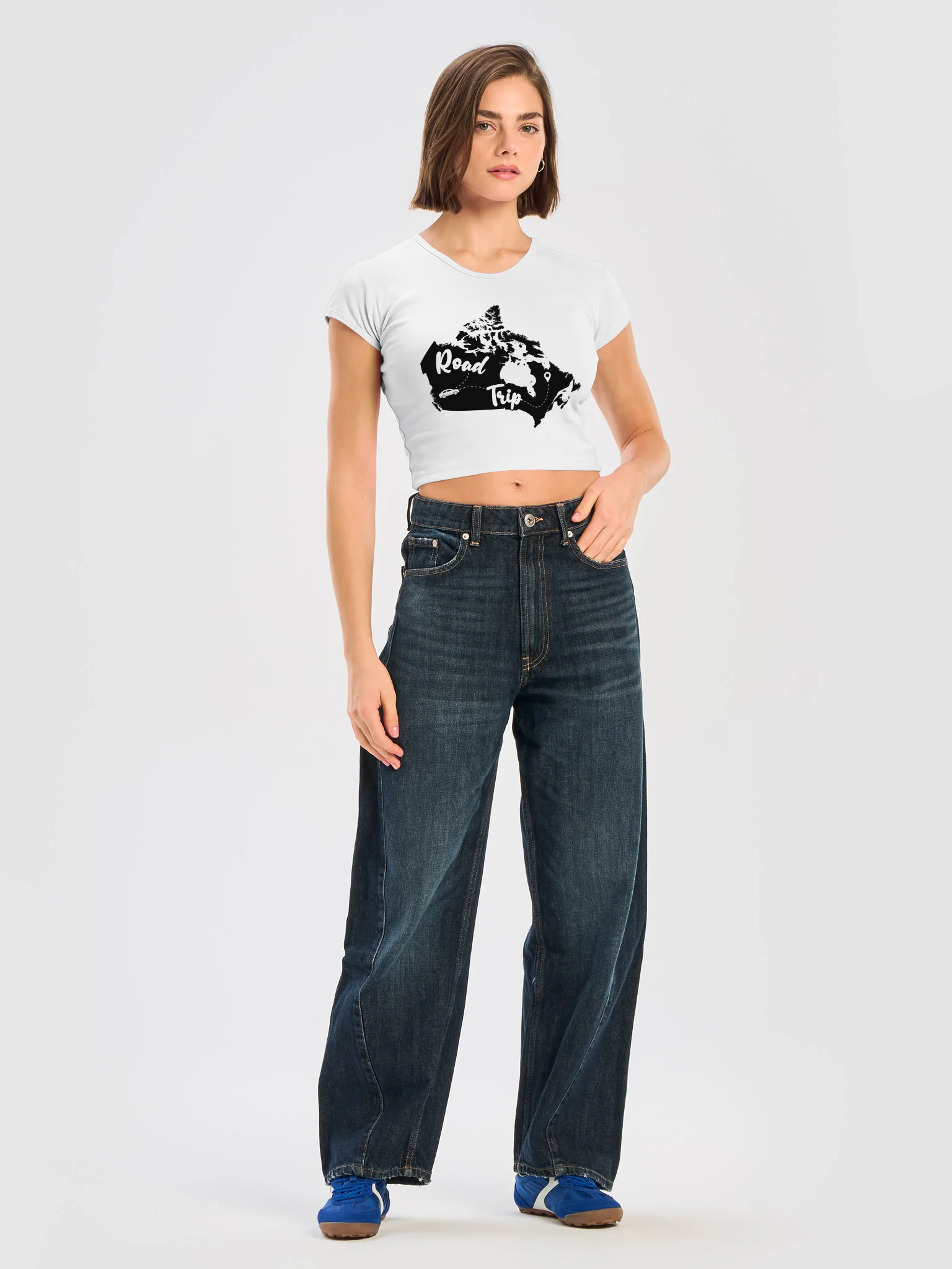 Road Trip Canada Map Baby Tee Crop Top product image (9)