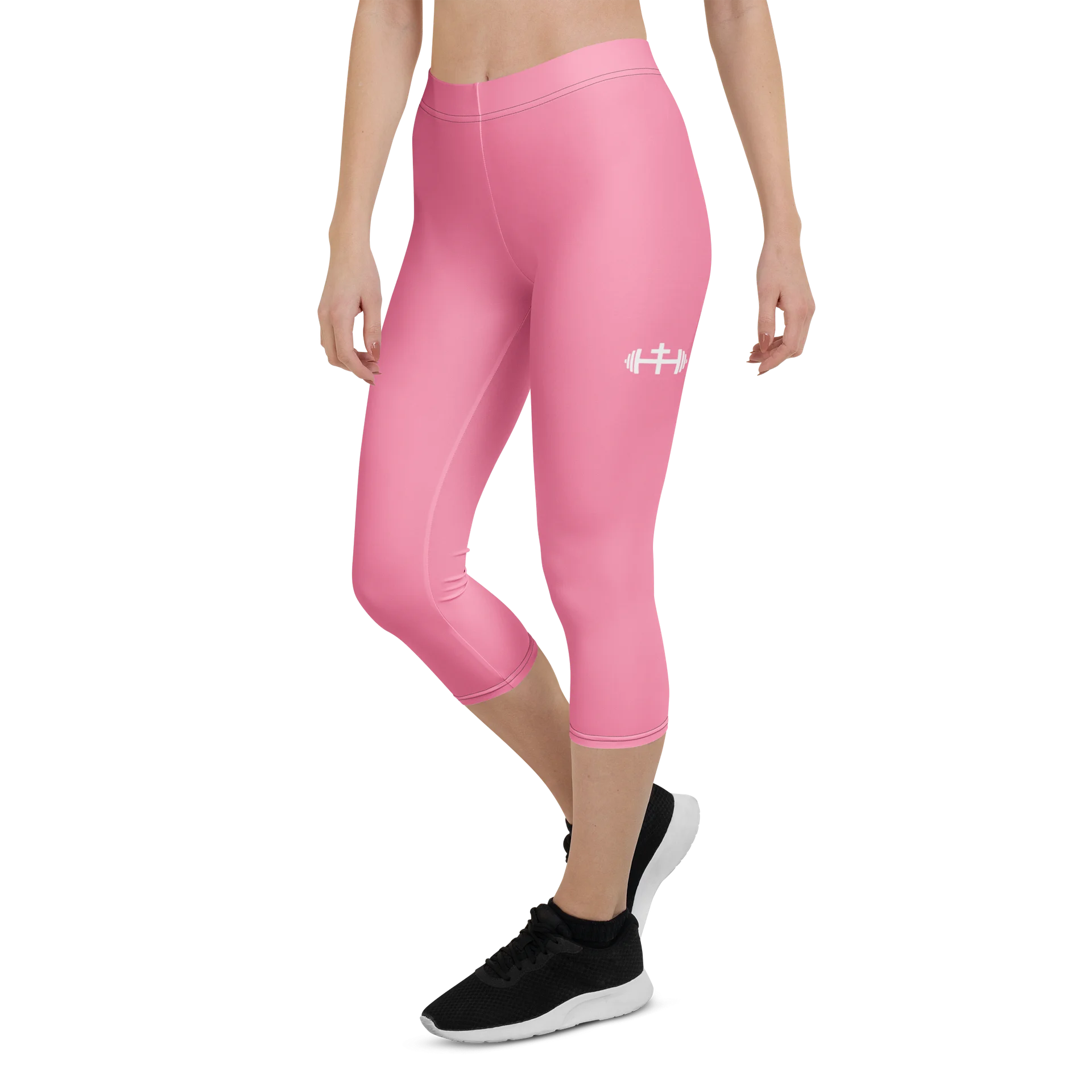 His House Womens Performance Crop Leggings - Pink product image (6)