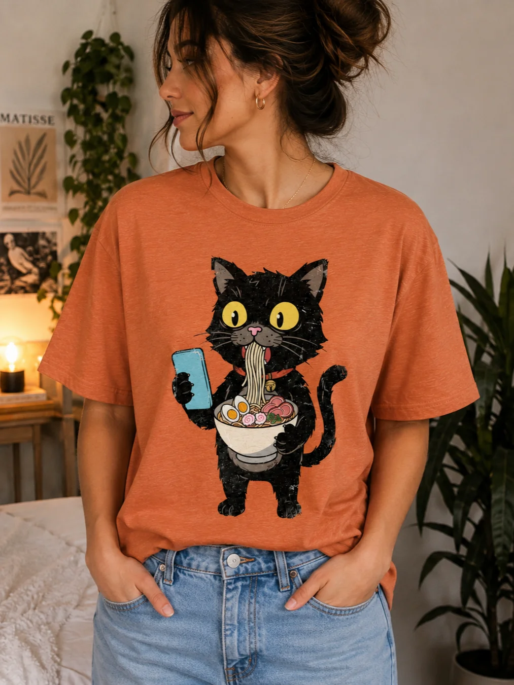 Copy of Ramen Scroll Cat – Vintage Funny Cat T-Shirt product image (1)