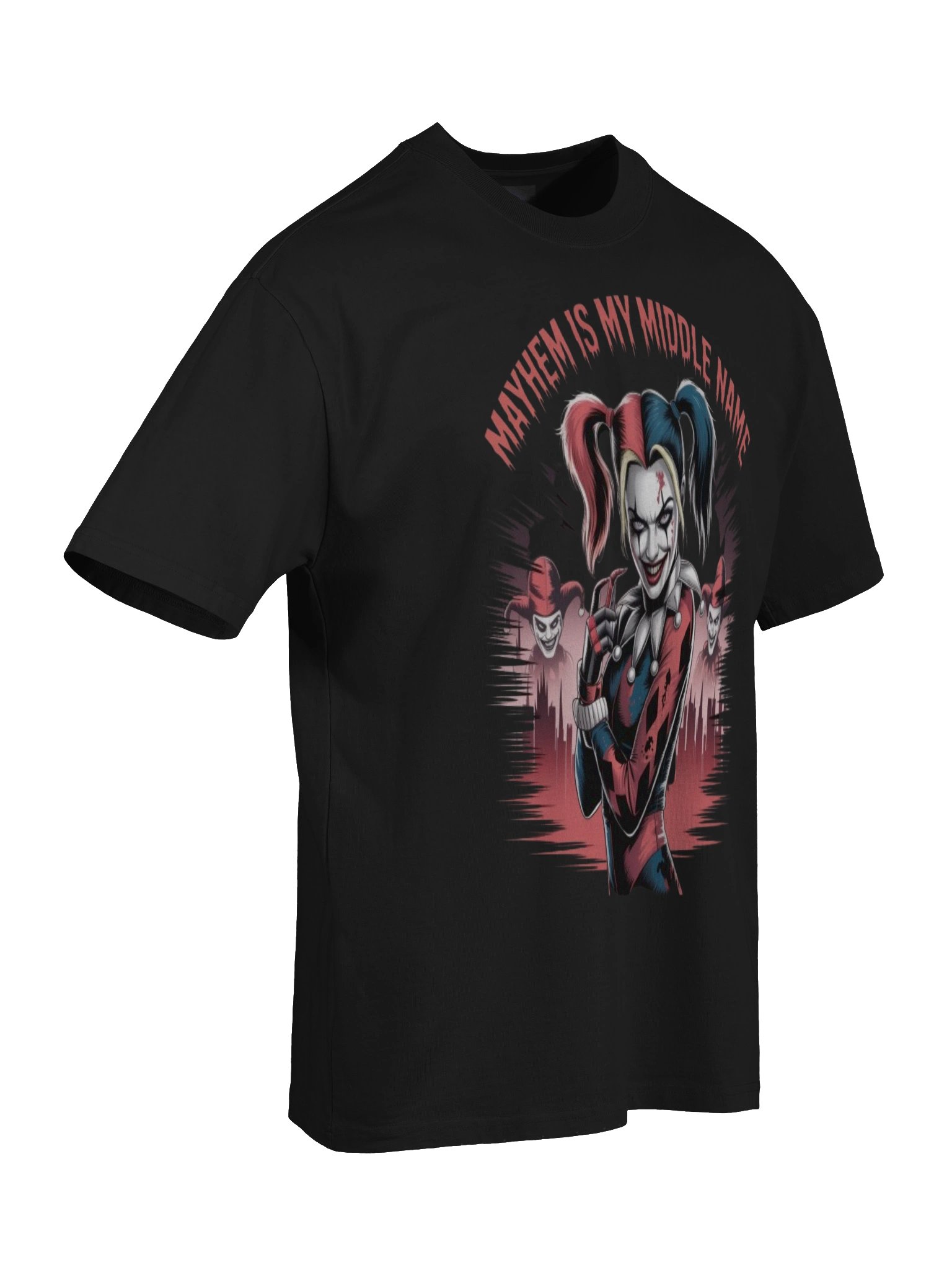 Harley Quinn 'Mayhem is My Middle Name' Oversized Faded T-Shirt product image (8)