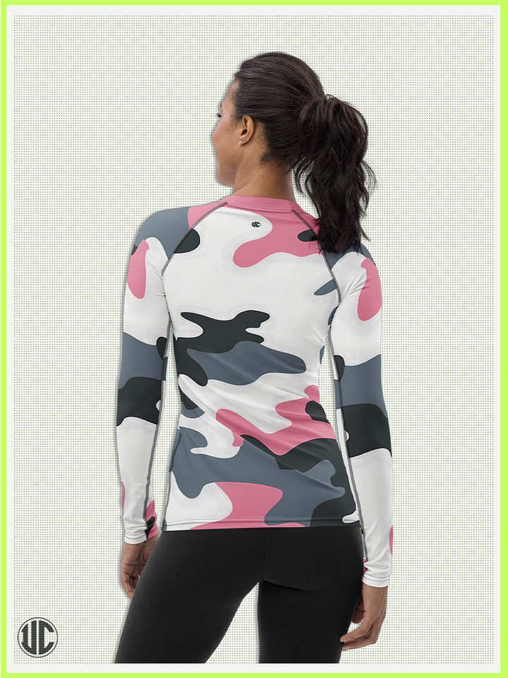 Bubblegum Pink Urban Camo - Women’s Rash Guard product image (2)