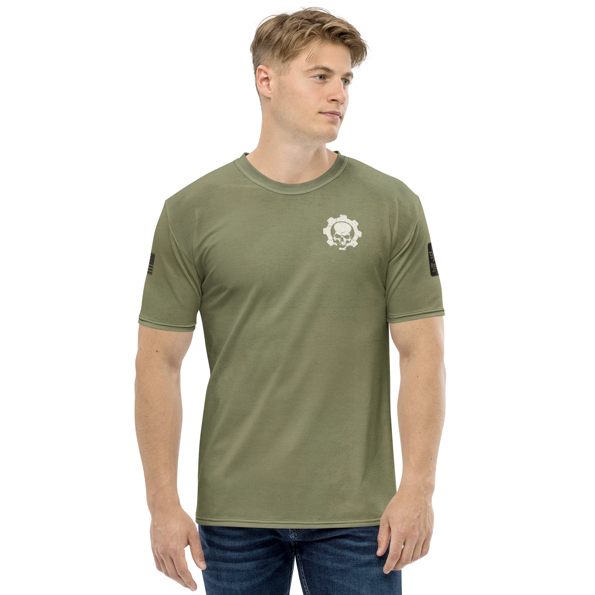 Danger Last Fucks Given MötoGraffitti Tee in OD Green product image (2)