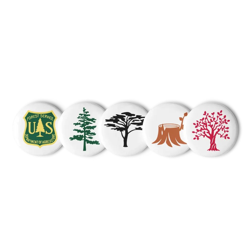 "Forest Service" Emblem Pin Buttons Set product image (8)