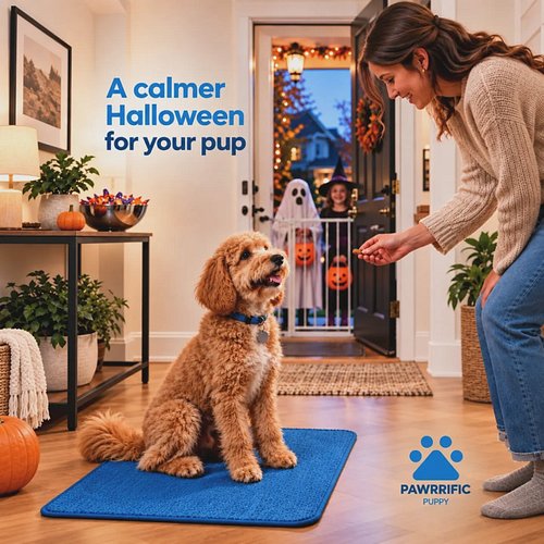 Tonight is a great time to practice a calm door routine: play a doorbell sound quietly, use the 