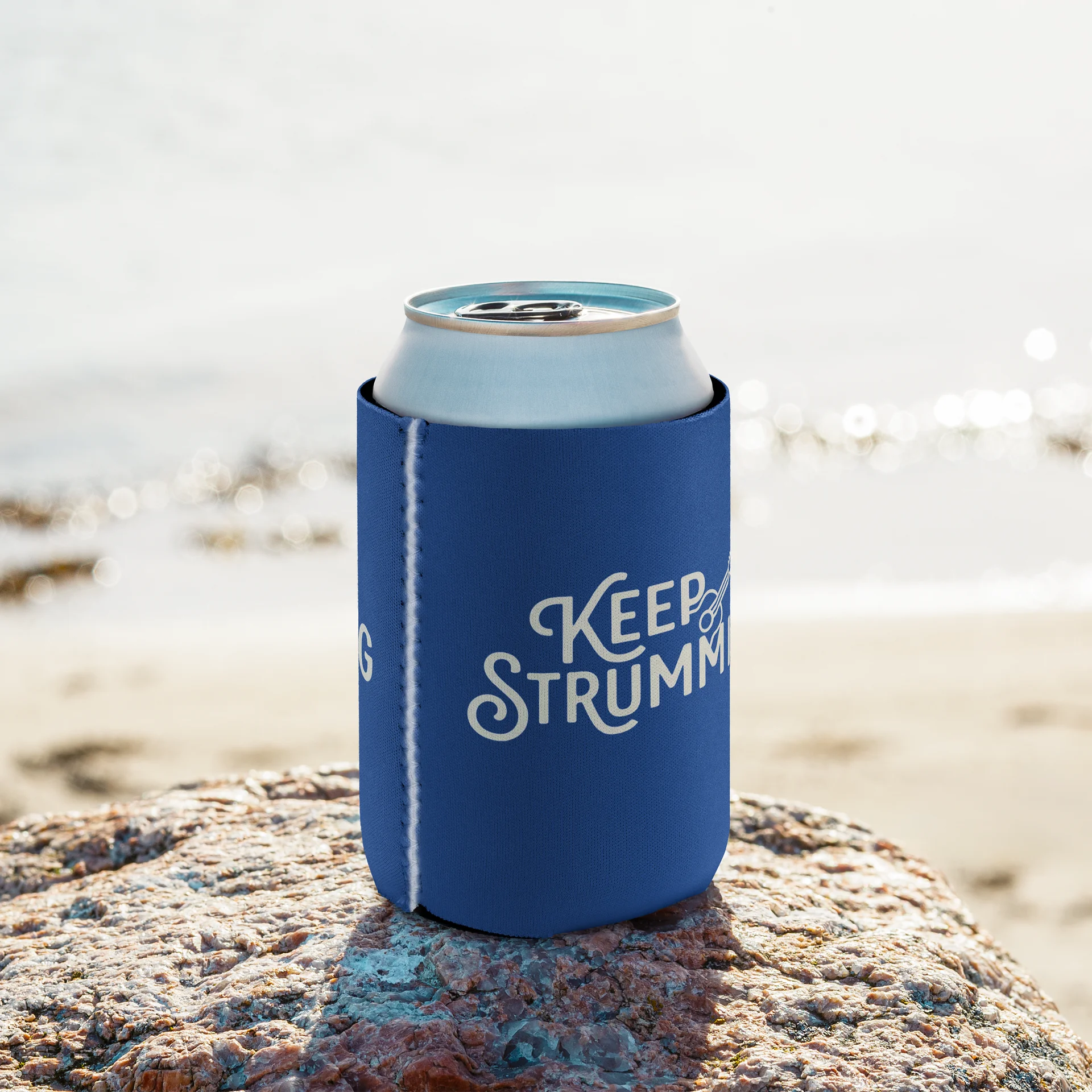 Keep Strumming Guitar Can Cooler product image (9)