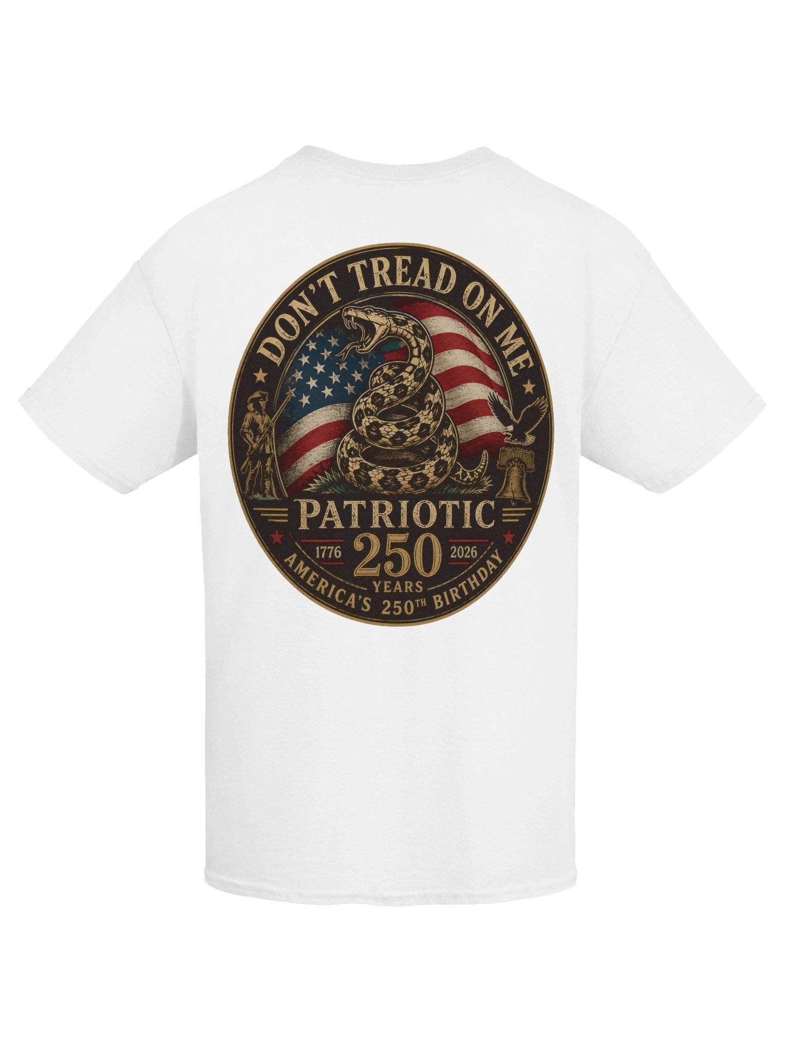 Don't Tread On Me Patriotic 250 Years Tee | America's 250th Birthday | American Freedom Edition product image (92)