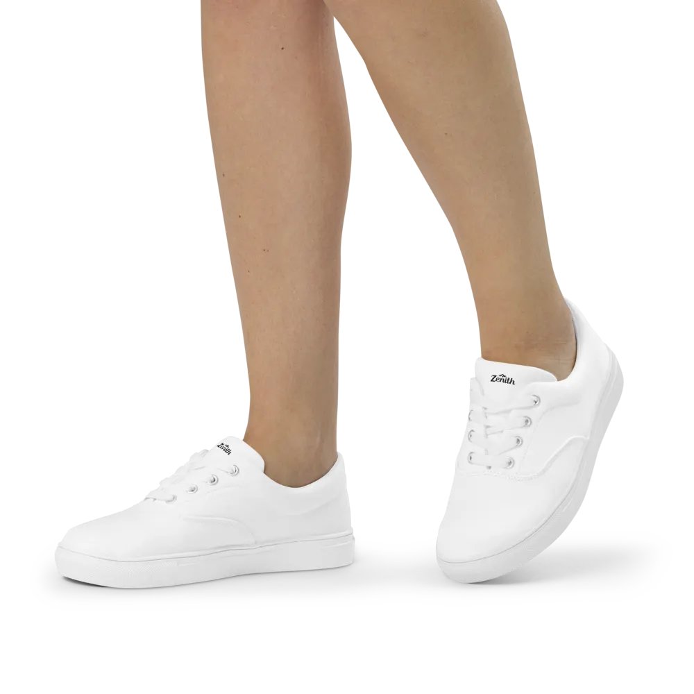 Zenith Women’s White Canvas Sneakers: Comfortable and Stylish Athletic Shoes for Everyday Wear product image (9)