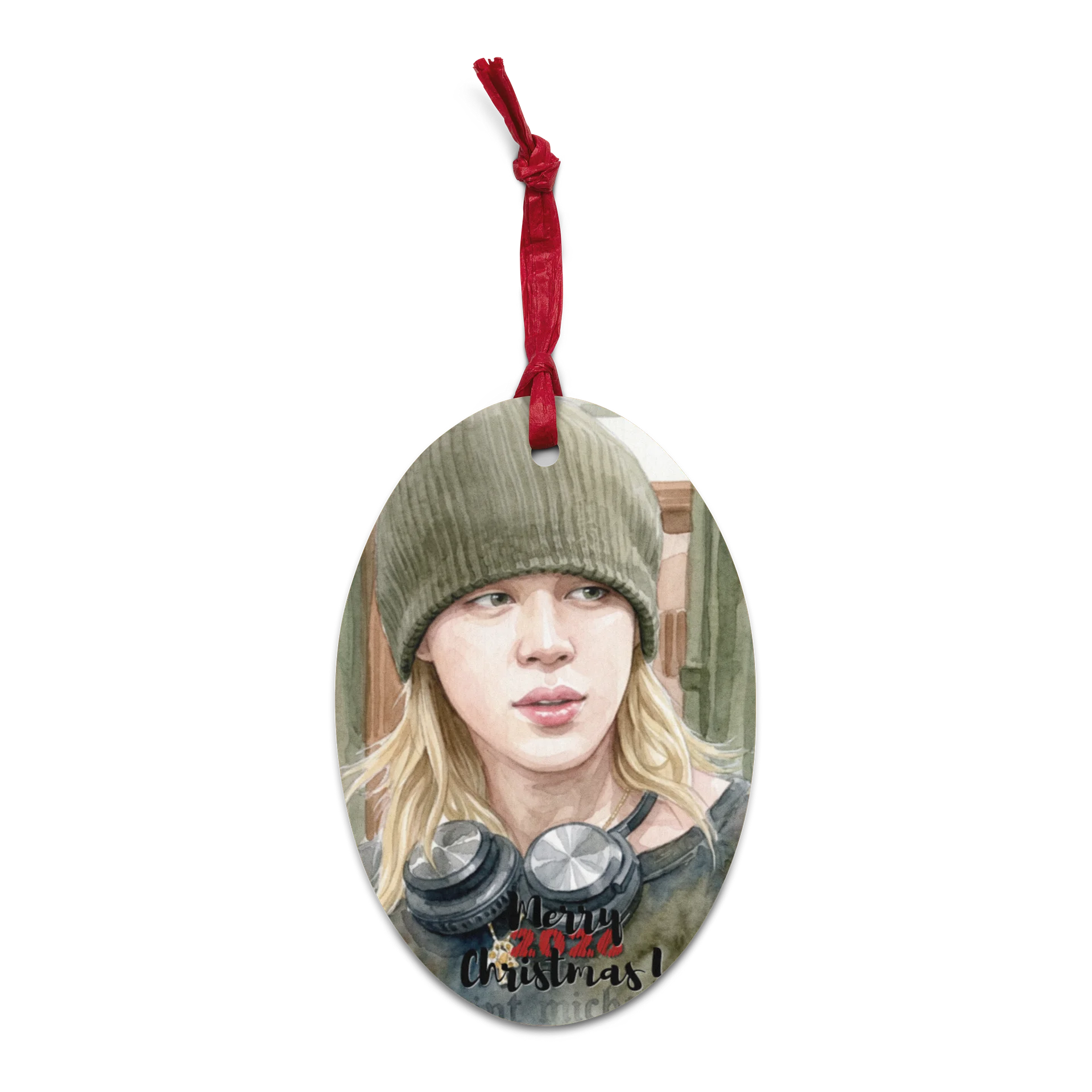 Grinch Green Jimin Holiday Wooden Ornament product image (1)