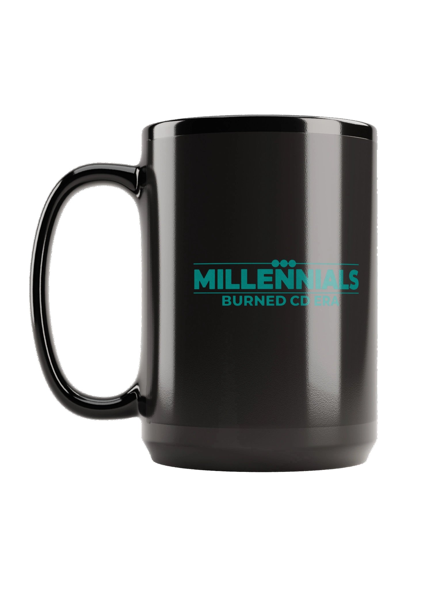 Millennials: Burned CD Era | 15 oz Black Glossy Mug product image (1)