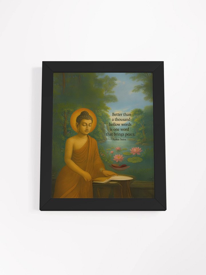 Lotus Sutra Framed Poster – Inspirational Wall Art for Nichiren Buddhism Practice product image (5)