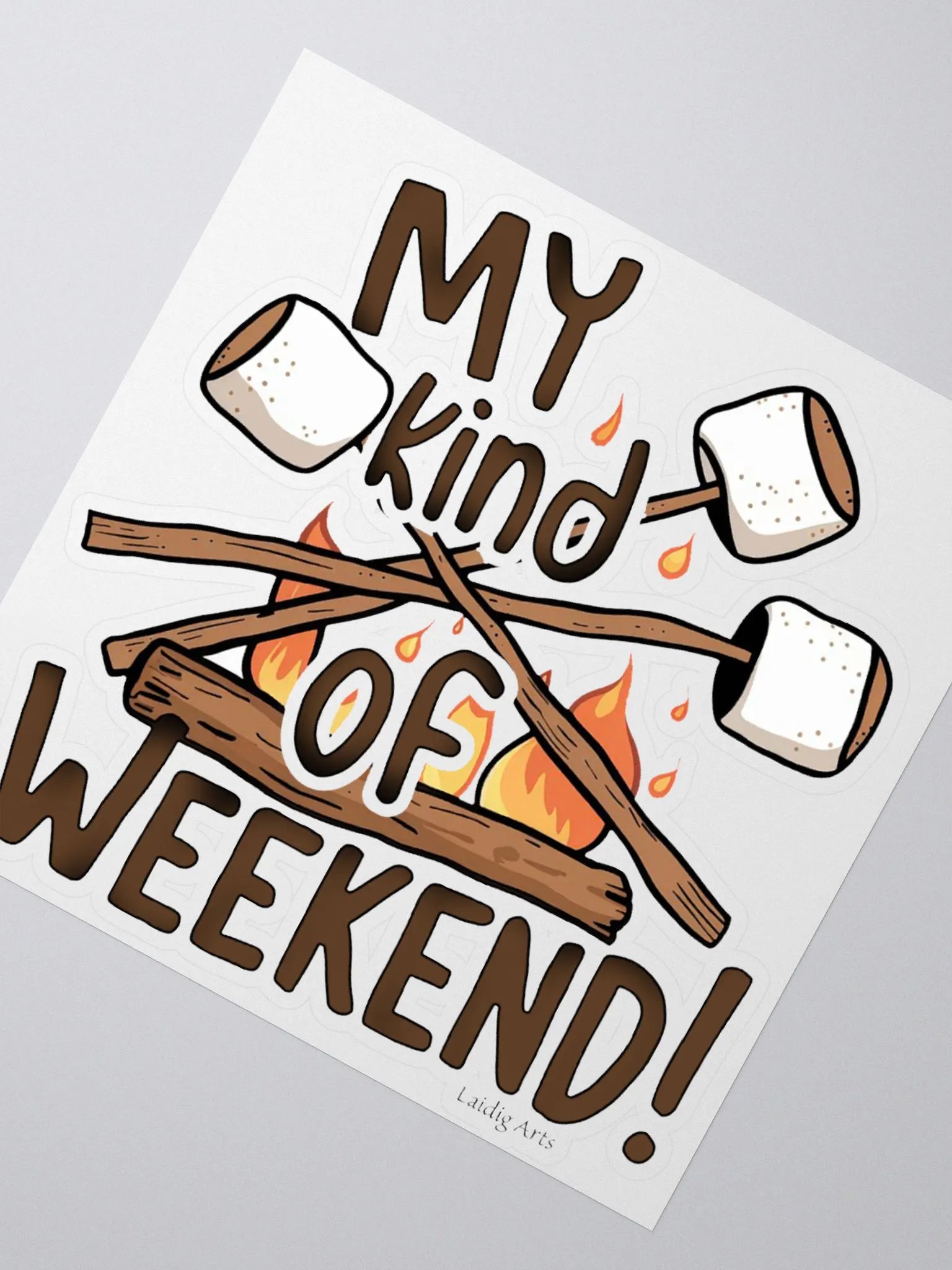 My Kind Of Weekend Marshmallow Roasting Sticker product image (6)