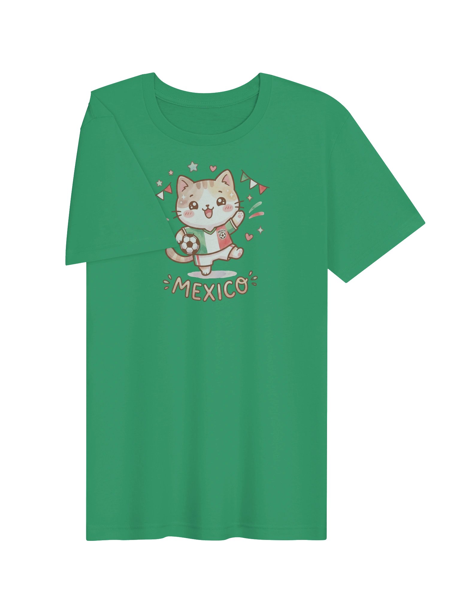 Mexico Soccer Cat Shirt, Cute Mexico Football Fan Tee, Kawaii Match Day Shirt product image (13)