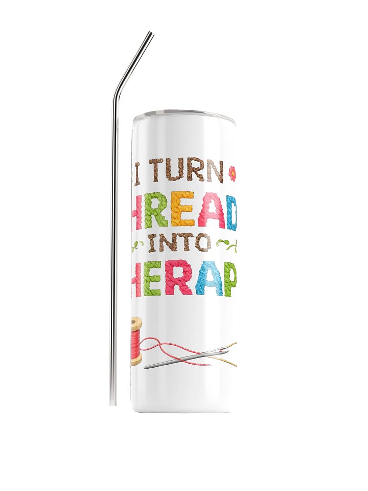 I turn Stitches into Therapy Stainless Steel Tumbler product image (1)