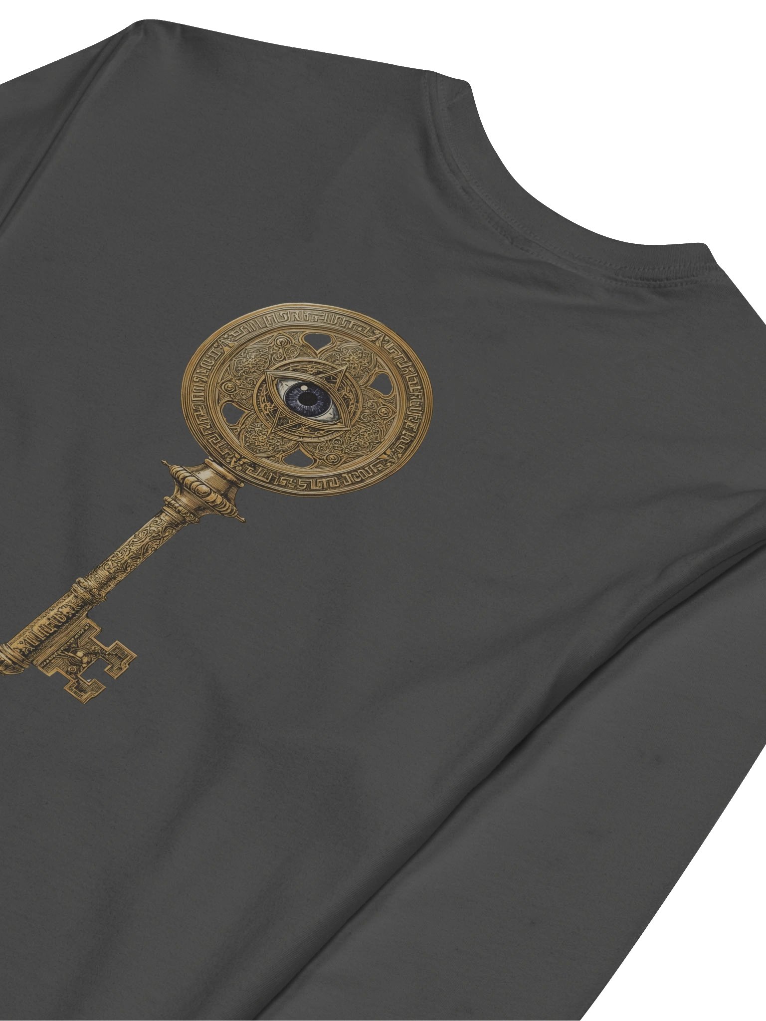 The Gatekeeper’s Key – Heavy Metal Structural Edition (Front & Back Print) | Premium Fitted Long Sleeve product image (4)
