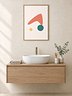 Coral Boomerang Print | Retro Bathroom Wall Art