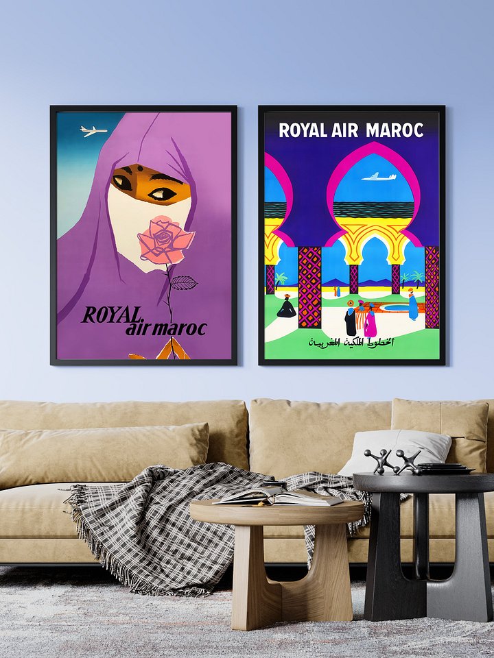 Morocco, Air Maroc, 1960 — retro travel poster, vintage travel print product image (2)