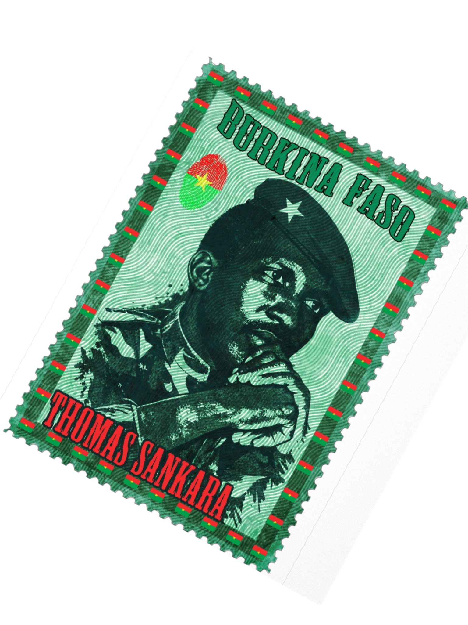 Thomas Sankara Vintage Postage Stamp Sticker product image (6)