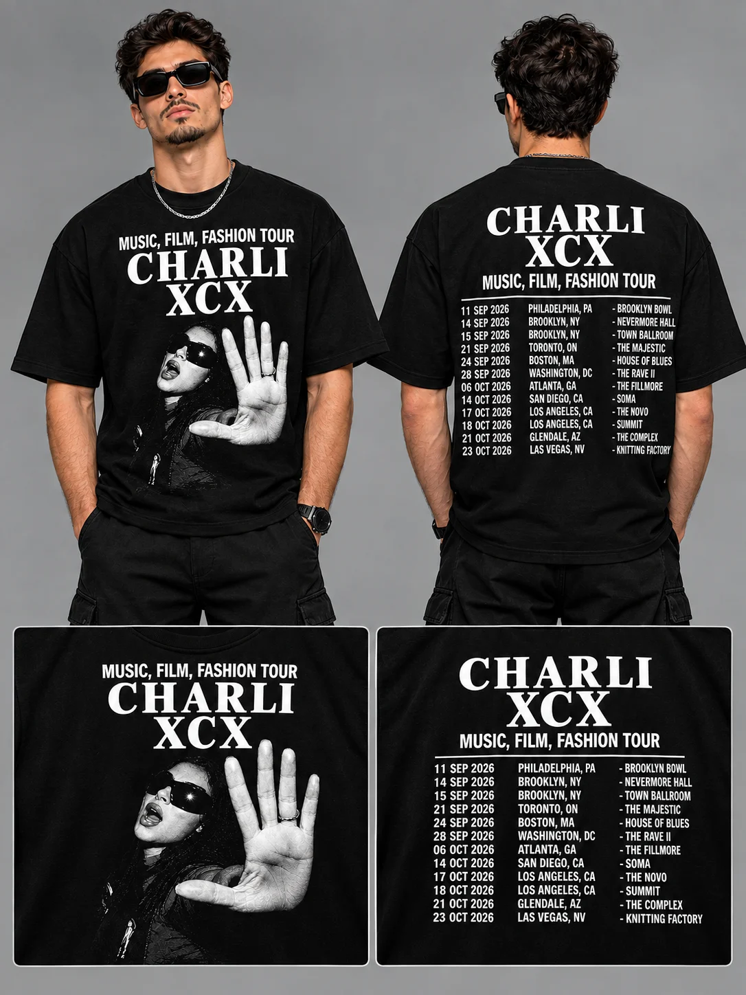Charli XCX Tour Shirt 2026 Music Film Fashion Concert Graphic Tee product image (1)