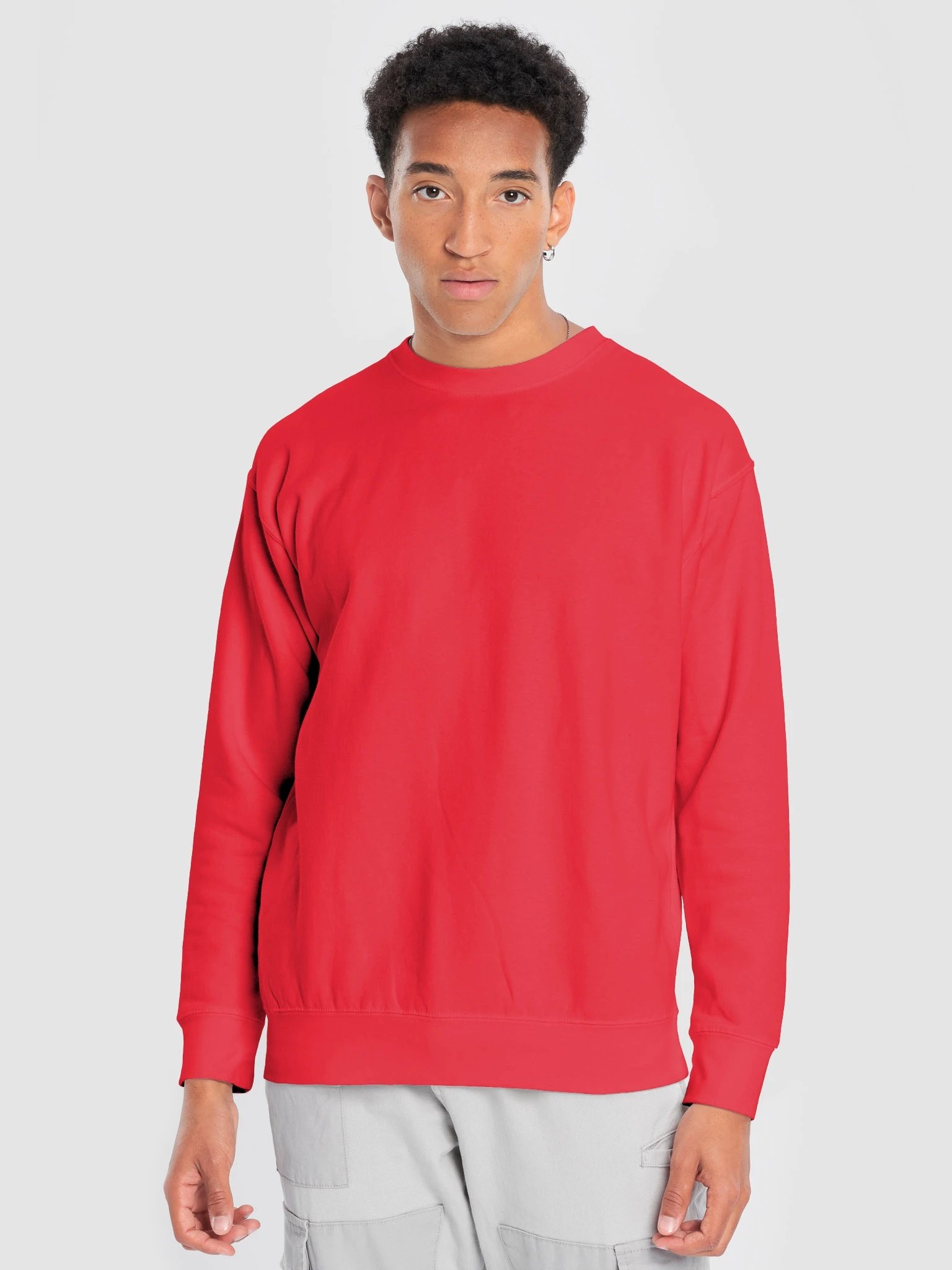 Plain Color Red Sweatshirt product image (1)