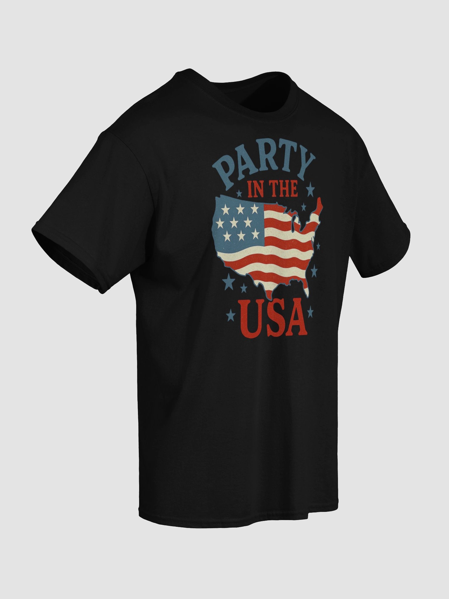Party in the USA T-Shirt – Patriotic Vintage 4th of July Map Tee product image (29)