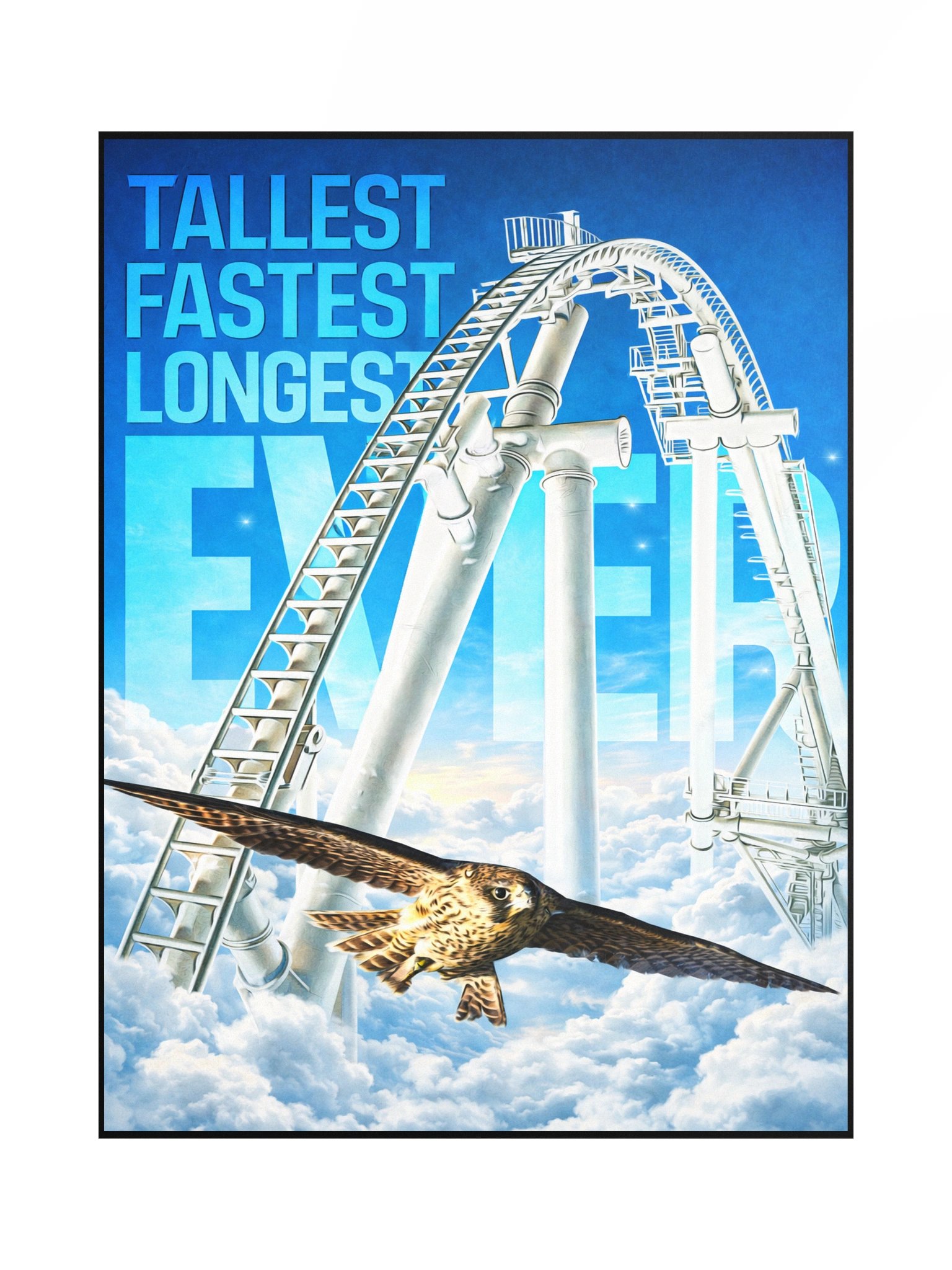 Tallest, Fastest, Longest Coaster Falcon Poster! 18x24" product image (1)