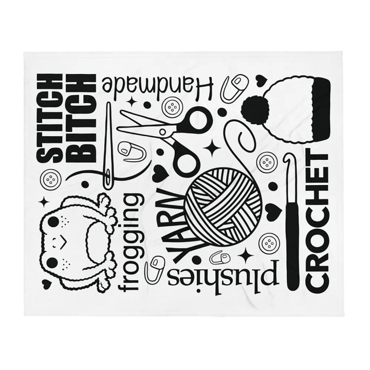 Crochet Doodle Throw Blanket product image (2)