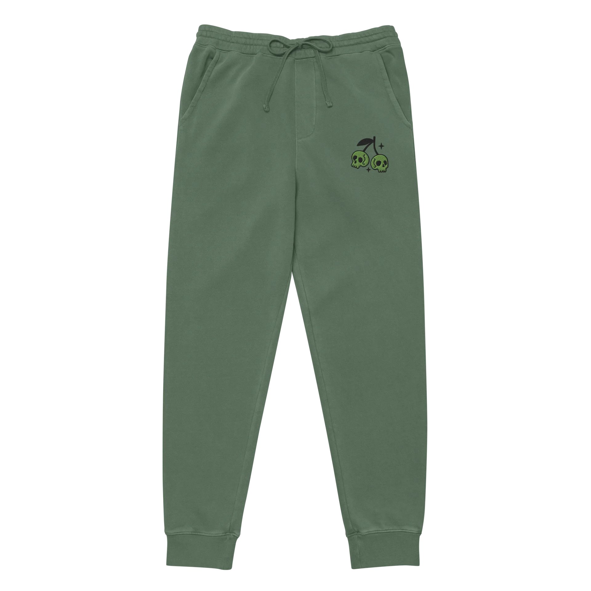skull cherries embroidered sweatsuit - bottom product image (2)