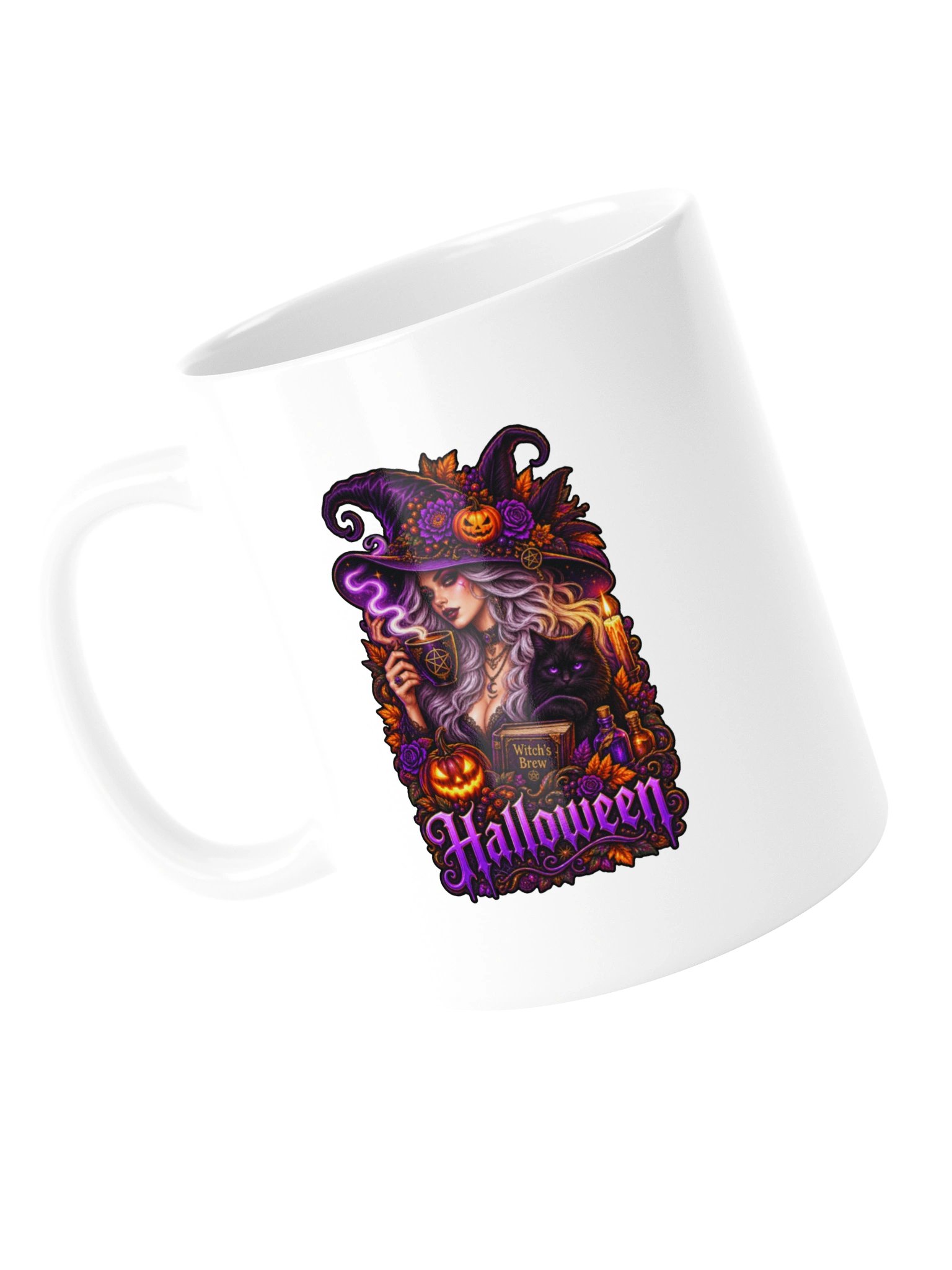 Witch Halloween Coffee Mug – Witchy Coffee & Black Cat Cup product image (13)