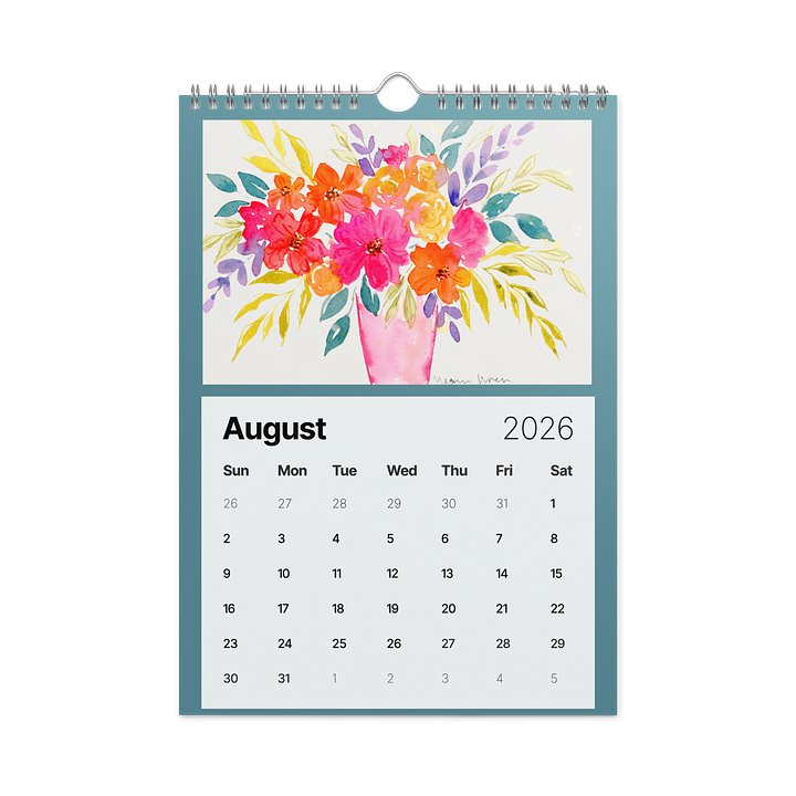 Watercolor Blooms 2026 Wall Calendar product image (2)