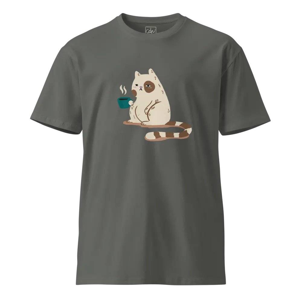 Caffeine and cats (Colour Unisex Premium T-Shirt) product image (11)