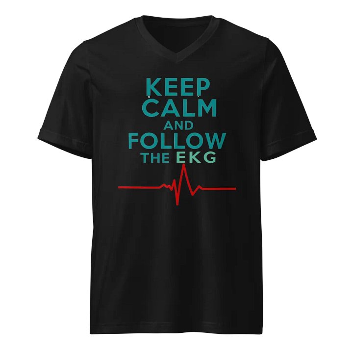 EKG Heartbeat V-Neck Tee product image (1)