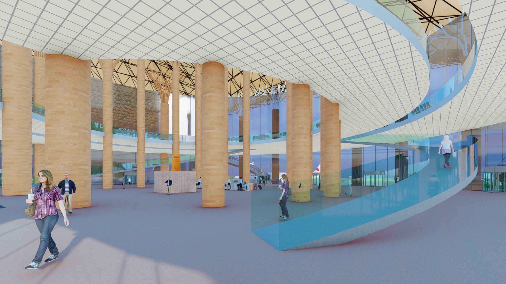 Airport Terminal 3D Model + AutoCAD Plan Bundle product image (5)