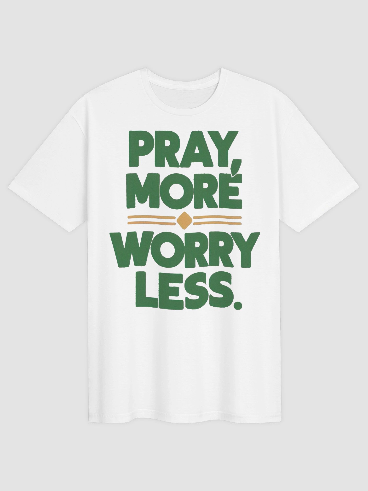 Pray More Worry Less T-Shirt | Anxiety Relief Faith Tee | Spiritual Wellness Apparel product image (2)