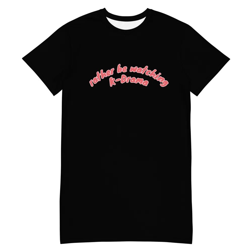 rather be watching kdrama cozy shirt dress product image (2)