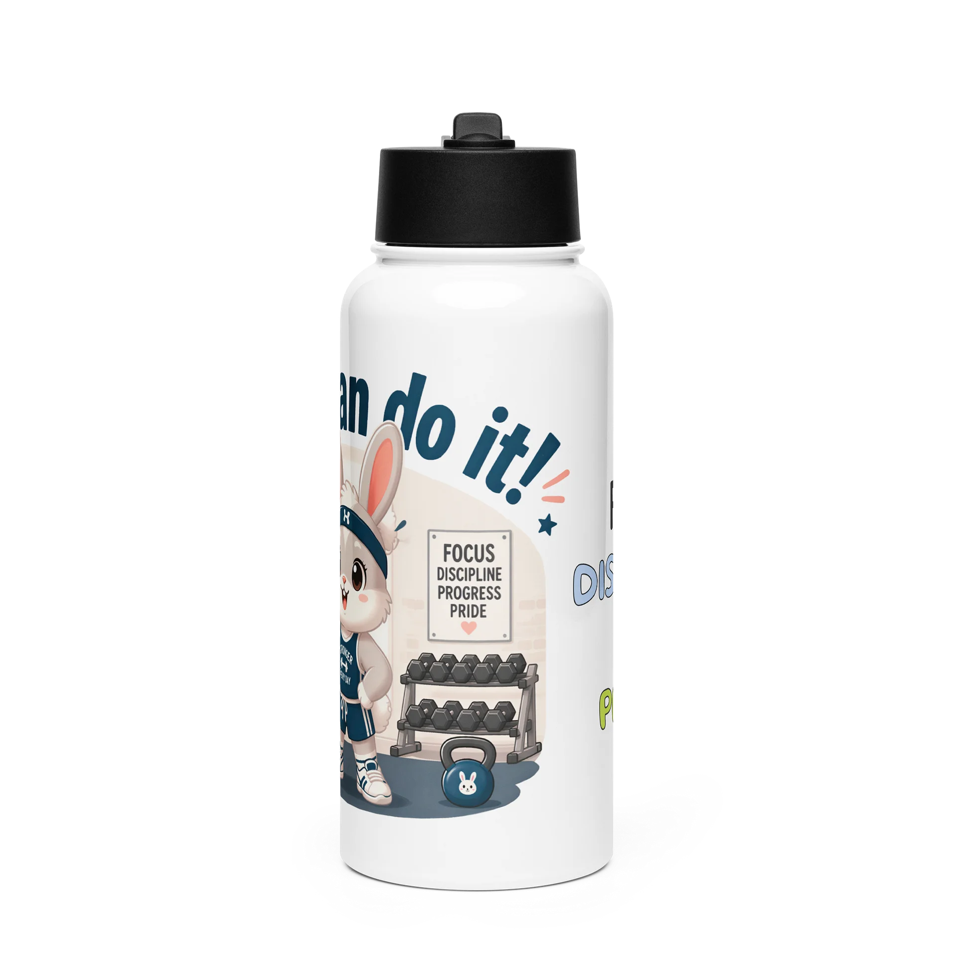 Motivation Rabbit Fitness Water Bottle product image (1)
