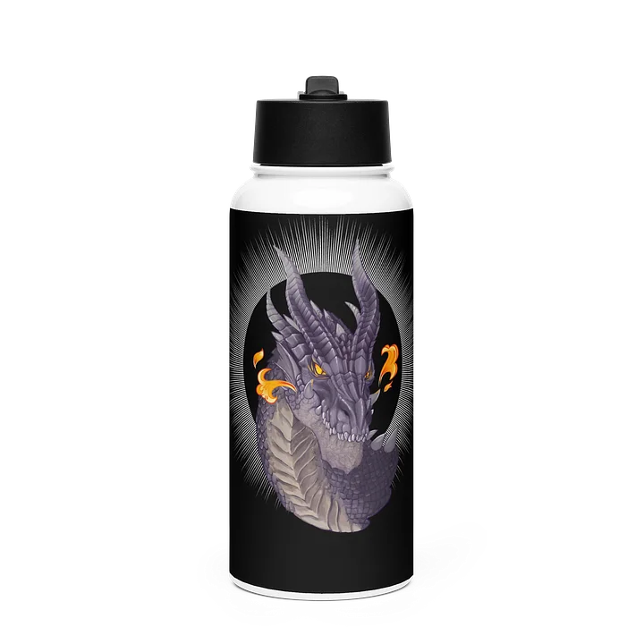 Black Dragon | Stainless Steel Water Bottle with a Straw Lid product image (1)