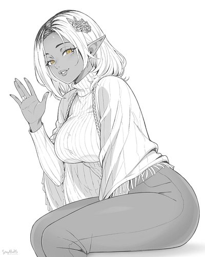 OC Zephyr sketch commission #ocart #animeart #commissionart #digitalartist #vgencomm