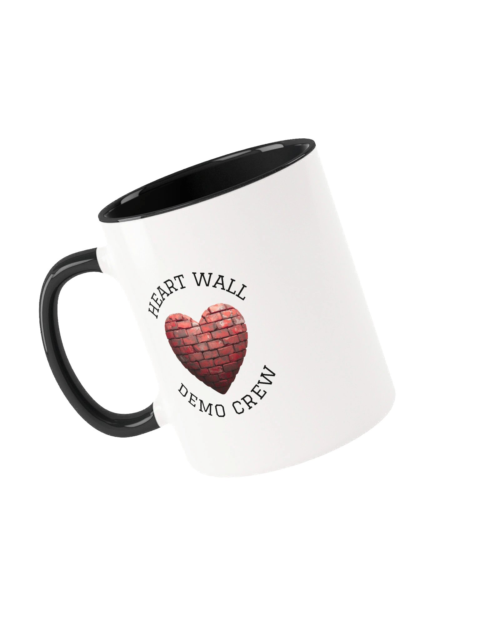 Heart Wall Demo Crew Ceramic Mug - Red/Black Graphic - 11oz or 15oz product image (3)