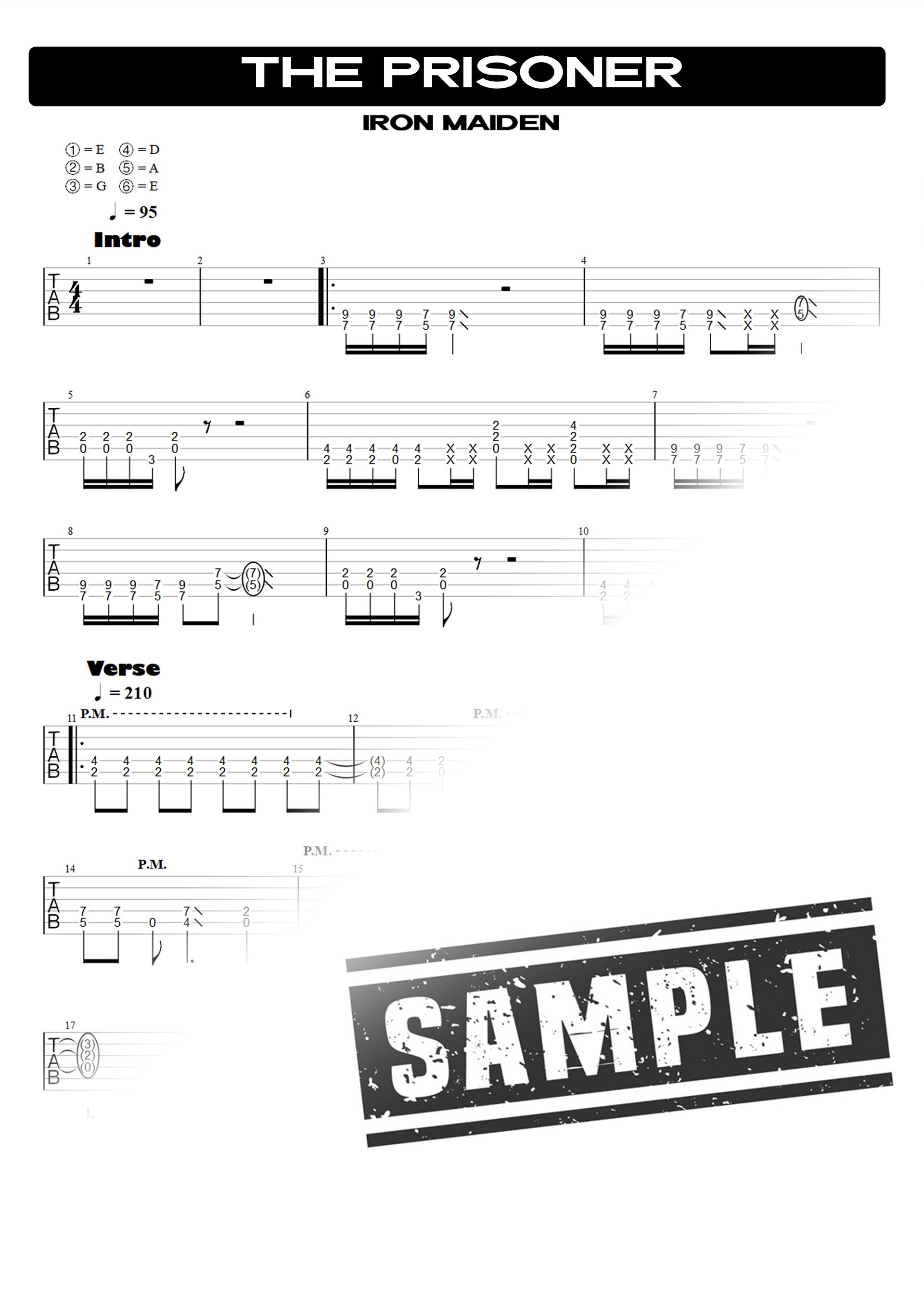 The Prisoner PDF TAB + Backing Track MP3 product image (2)