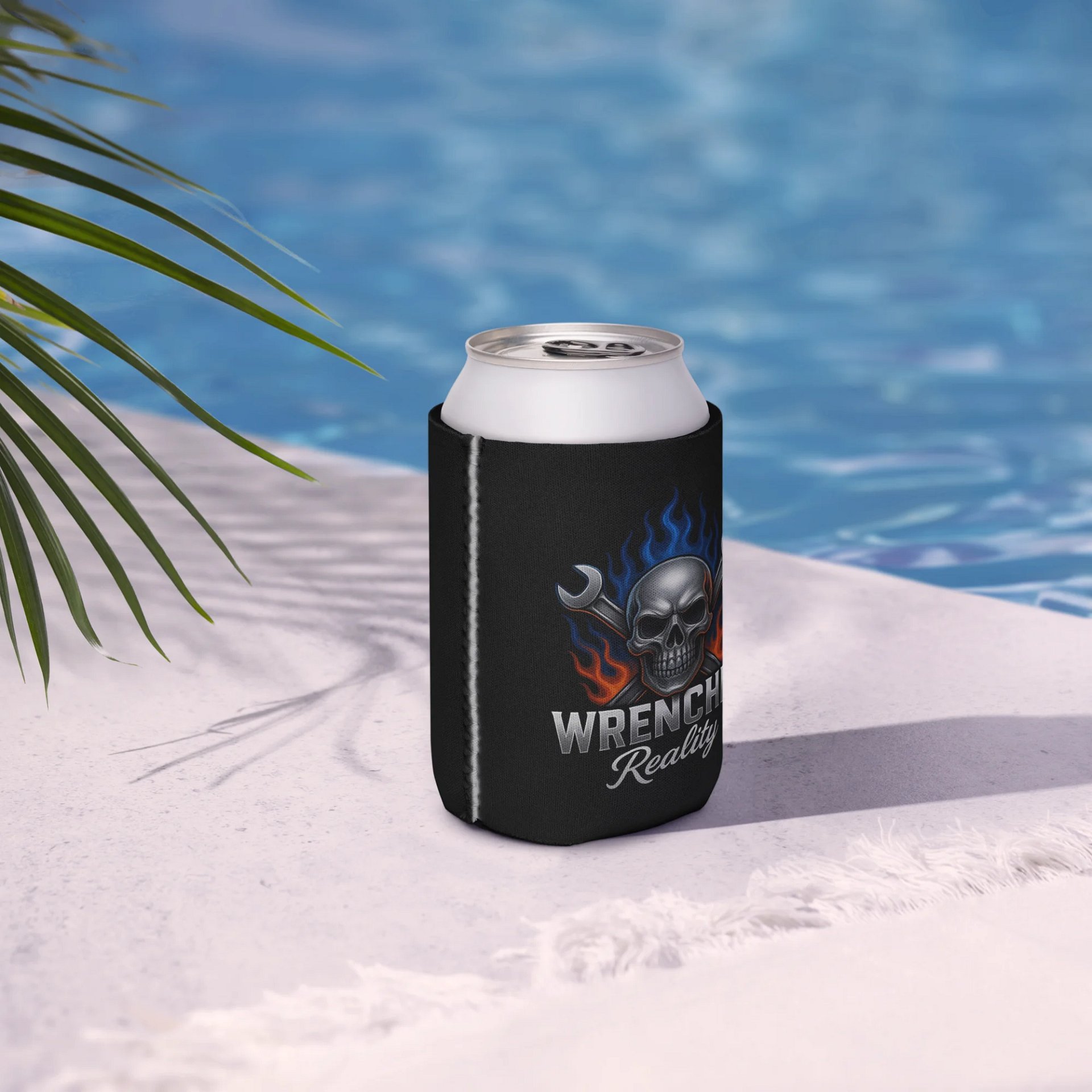 Flaming Skull Wrench Can Cooler product image (7)