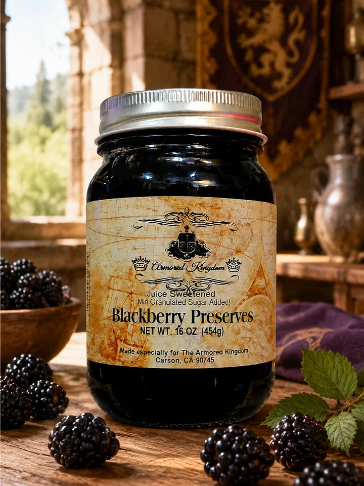 The Armored Kingdom Premium BlackBerry Jam Preserve-16oz-Real Wild Blackberries-Deep Flavor product image (1)