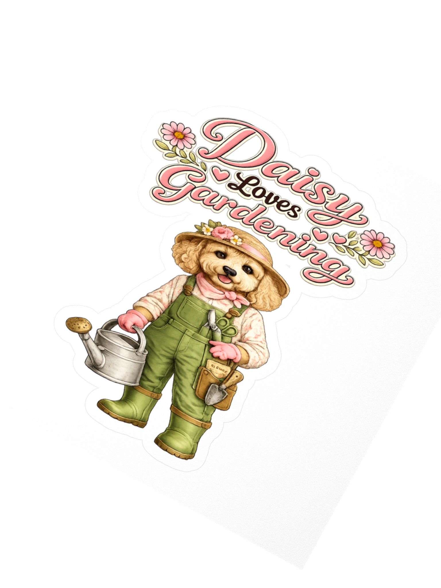 Daisy Loves Gardening Dog Sticker product image (2)
