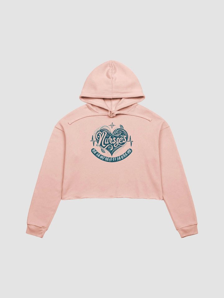 the heart of healthcare, Nurses Heartbeat Crop Hoodie product image (1)