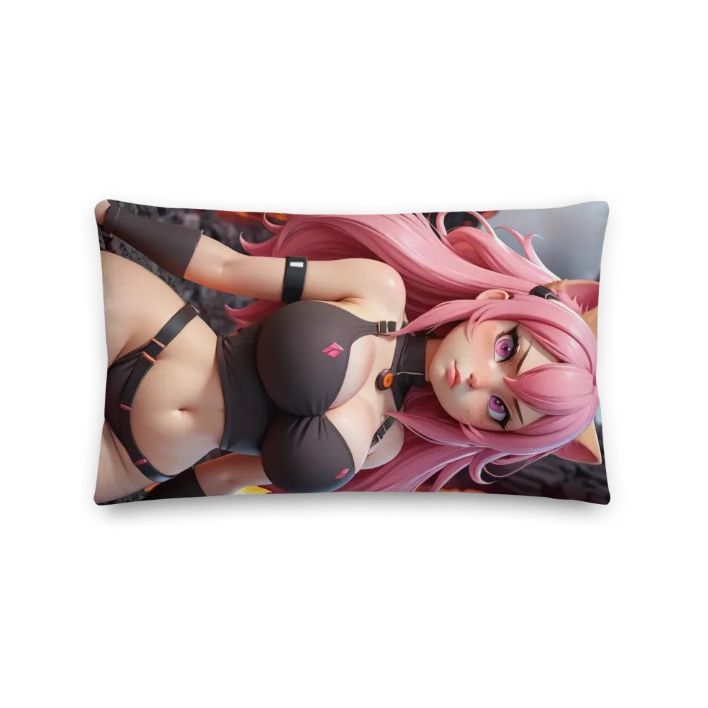 Fiery Cat Anime Premium Pillow product image (1)
