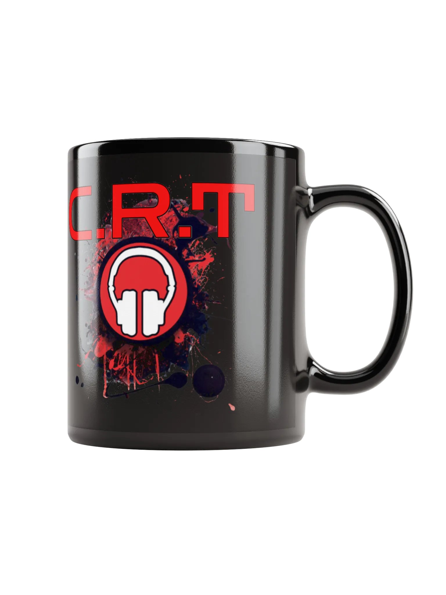 C.R.T Paint Splatter Mug Black (11oz or 15oz) product image (1)