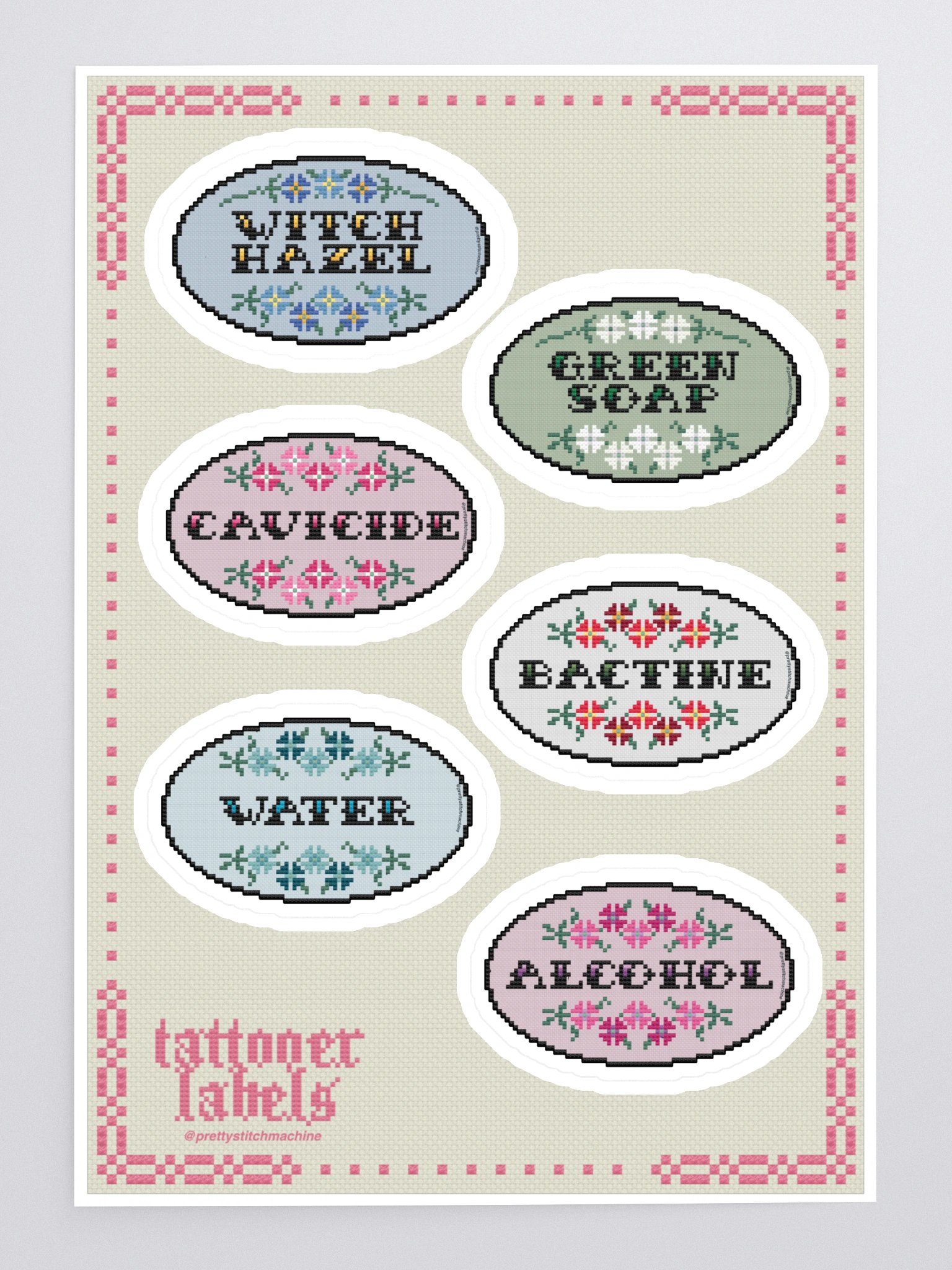 Tattooer Bottle Labels Sticker Sheet product image (3)