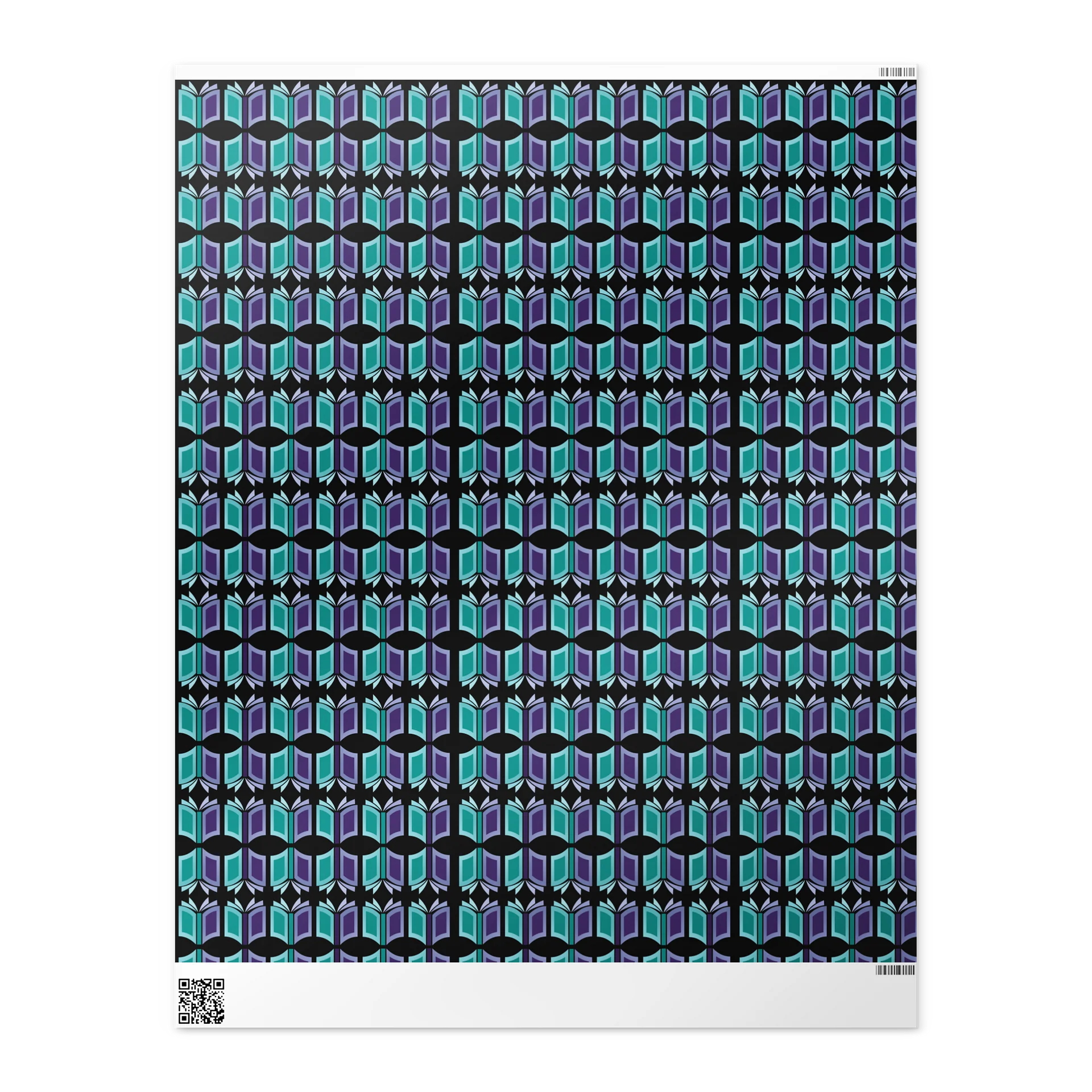 Bookish Wrapping Paper (Black Background) product image (2)