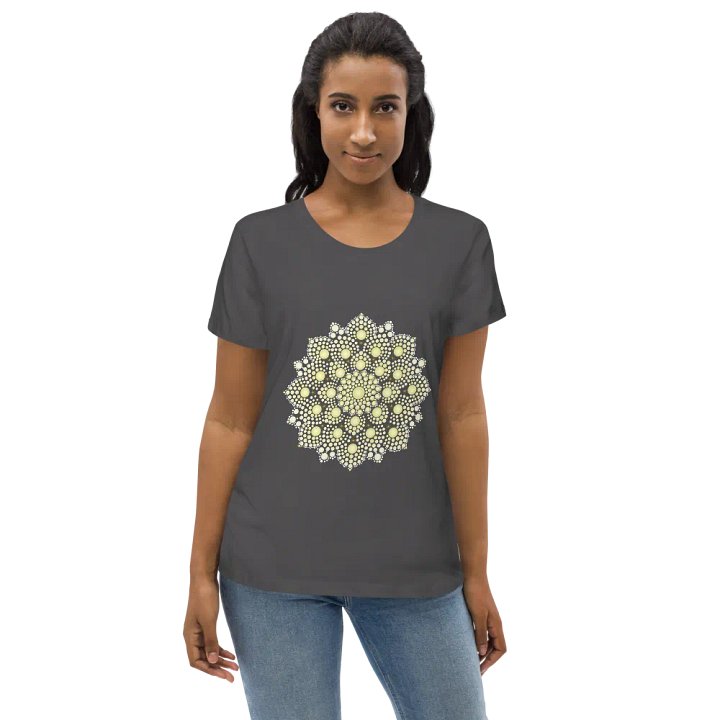 Yellow Dot Mandala Women's Fitted Eco Tee product image (2)