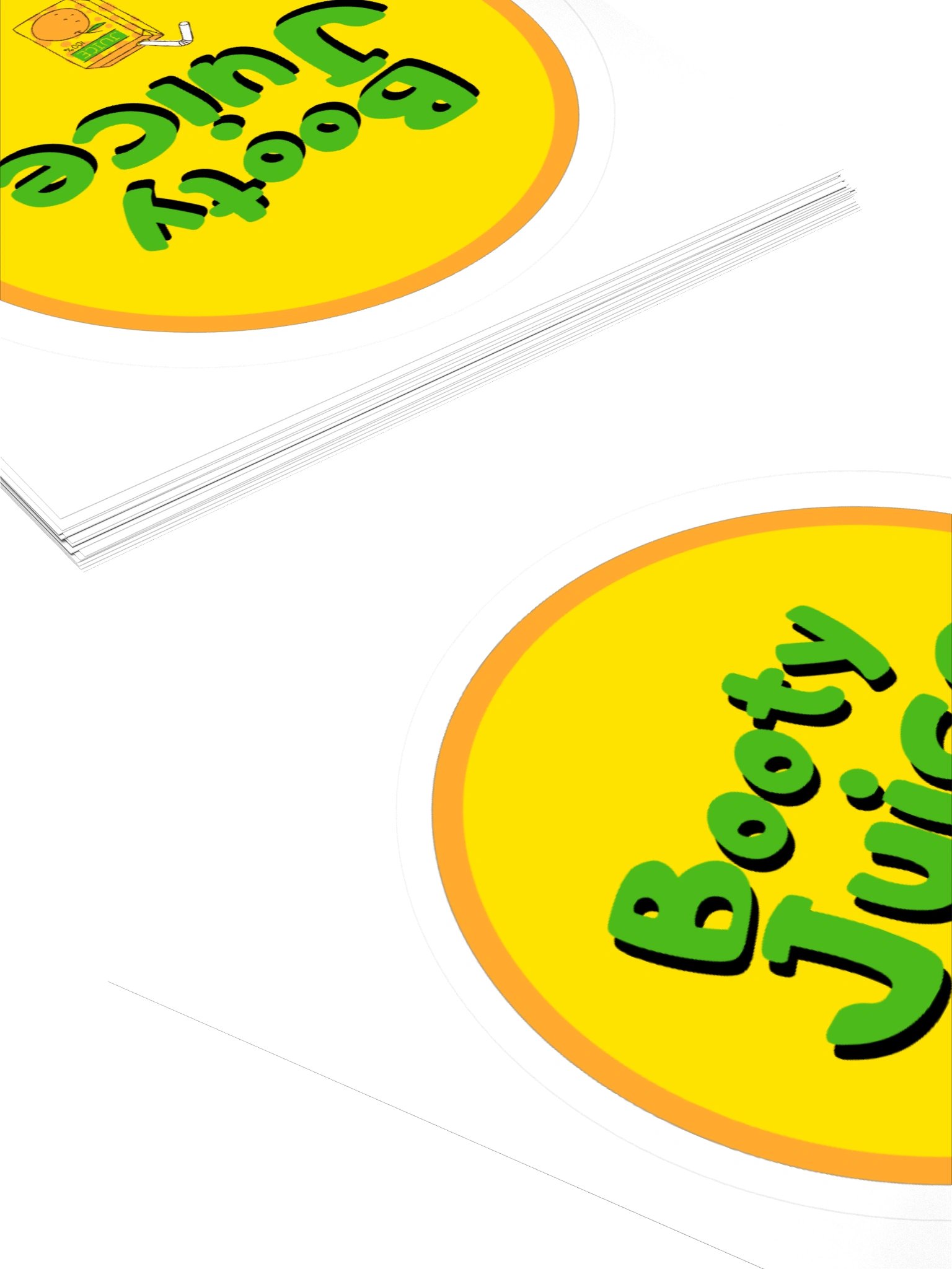 Booty Juice Yellow Circle Sticker product image (4)