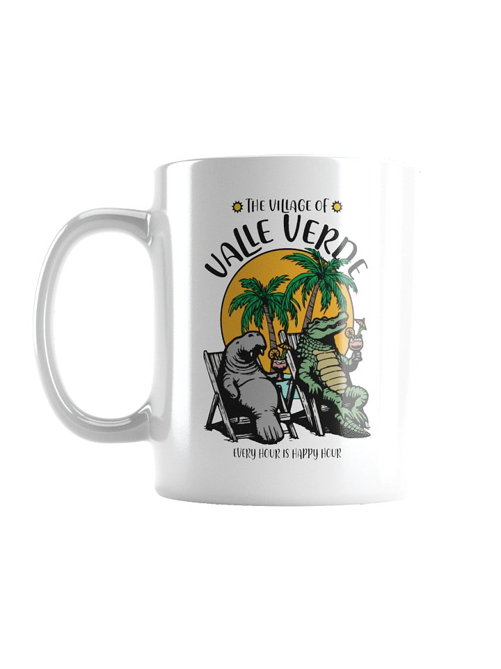 The Village of Valle Verde TV Florida USA Fun Manatee Alligator Design Coffee Mug product image (2)